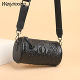 Weiyinxing Cow Leather Handbag for Women 2023 New Weave Wide Straps Female Shoulder Crossbody Bag Genuine Leather Ladies Tote Sac