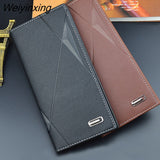 Weiyinxing Men Wallets Male PU Leather Purses Bifold Slim Card Holders High Quality Long Purse Portable Multi-card Position Money Bag