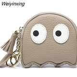 Weiyinxing Women Wallets Soft Genuine Leather Coin Bag Small Lovely Cowhide Wallets Card Holder Large Capacity Money Bag Portable Clutch