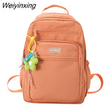 Weiyinxing Color Teenage Girls Student Schoolbag Simple Fashion Boy Book Bag Women College Backpack Large Capacity Female Backpacks