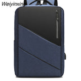 Weiyinxing Bag Men Laptop Rucksack Travel Backpack Women Large Capacity Business USB Charge College Student School Shoulder Bags