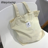 Weiyinxing for Women 2023 Corduroy Shoulder Bag Reusable Shopping Bags Casual Tote Female Handbag for A Certain Number of Dropshipping