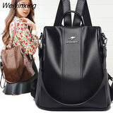 Weiyinxing Fashion Backpack Women Genuine Leather Backpacks Female School Bags For Teenage Girls Shoulder Bag Travel BackPack Mochila