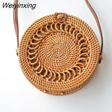 Weiyinxing Round Mulit Style Straw Bag Handbags Women Summer Rattan Bag Handmade Woven Beach Circle Bohemia Handbag New Fashion