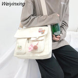 Weiyinxing Shoulder Bags for Women men Simple Large Capacity Messenger Crossbody Tote Shopper Bag Young Student Women's School bags