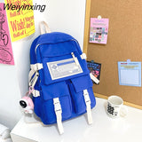 Weiyinxing Multipocket Nylon Women Backpack Female Big Waterproof Back Bag Portable School Backpack For Girl Student Schoolbag Cool