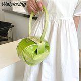 Weiyinxing a main Luxury Designer Handbag Women Small Round Design Leather Hand Bag For Women 2023 Fashion Bowling Bag Purse Clutches