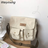 Weiyinxing Women's Canvas Bag Japanese Department Harajuku Windsuit Messenger Bag Female Korean Students Shoulder Bags