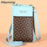 Weiyinxing Women Wallet Solid Color Small Shoulder Bag Multi-Function Letter Phone Money Wallets Pocket Bags Clutch Organizer Storage