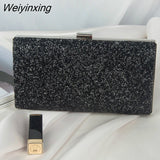 Weiyinxing Clutch Bag Women Luxury Gillter Evening Party Purse Box Bag Diamond Female Clutch Crystal Day Wallet Wedding Purse