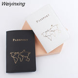 Weiyinxing pcs New Map Couple Passport Cover Letter Women Men Travel Wedding Passport Cover Holder Travel Case Set