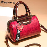 Weiyinxing Design Handbag Shoulder Bags High Quality PU Leather Womens Handbags Fashion Crocodile Pattern Ladies Tote Messenger Bag