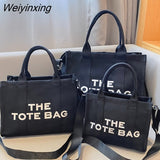 Weiyinxing Satchel Bag for Students Fashionable Tote Shoulder Bag Lightweight Canvas Handbag with Adjustable Strap