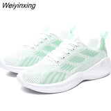 Weiyinxing Women Shoes Autumn Flats Gingham Sneakers Women Zapatillas De Mujer Outdoor Breathable Walking Ladies Shoes Candy Color