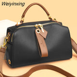 Weiyinxing Quality Solid Color Leather Shoulder Crossbody Bag For Women 2023 Luxury Women's Handbag Designer Female Messenger Tote Sac