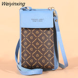 Weiyinxing Women Wallet Solid Color Small Shoulder Bag Multi-Function Letter Phone Money Wallets Pocket Bags Clutch Organizer Storage