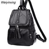 Weiyinxing Leisure Women's Backpack Travel Soft PU Leather Handbag Shoulder Bag