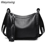 Weiyinxing QualityCow Leather Shoulder Crossbody Bag for Women 2023 Large Capacity Genuine Leather Handbag Luxury Female Messenger Sac