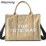 Weiyinxing Brand Designer Luxury Canvas Shoulder Bags Large Capacity Shopping Tote Bags for Women 2023 Leisure Chic Travel Handbags