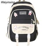 Weiyinxing Women Waterproof Kawaii Laptop Backpack Lady Badge Travel School Bag Girl Cute Harajuku College Backpack Fashion Female Book Bag