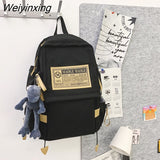 Weiyinxing Large Capacity Fashionable Student Backpack High Quality Boys Girls Nylon Leisure Schoolbag Waterproof Shoulder Pack Cool