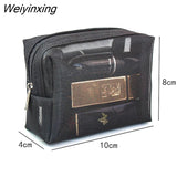 Weiyinxing Women Men Necessary Portable Cosmetic Bag Transparent Travel Organizer Fashion Large Black Toiletry Bags Makeup Pouch