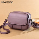 Weiyinxing Leather Women's Casual Fashion Bag Women Messenger Bag Small Shoulder Bag Crossbody Bags for Real Cowhide Women Handbags