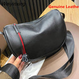 Weiyinxing Women Genuine Leather Shoulder Bags Brand High Quality Natural Cowhide Female Crossbody Bag Luxury Small Messenger Tote