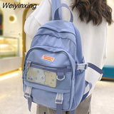 Weiyinxing Kawaii Student Nylon Mesh Backpack Trendy Cute Girl Travel Bag College Cool Female Fashion Backpack Women Laptop Net Bags