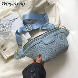 Weiyinxing Women Waist Packs Wide Strap Crossbody Chest Bag Female Fanny Pack Belt Bag Women Fashion Casual Travel Crossbody Shoulder Bag