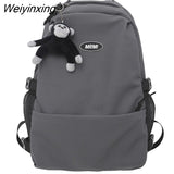 Weiyinxing Women School Backpack Men Black Nylon Bagpack  Female Anti Theft Rucksack Casual Lady Travel Backpacks Korean Back Pack Mochil