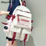 Weiyinxing Multipocket Nylon Women Backpack Female Big Waterproof Back Bag Portable School Backpack For Girl Student Schoolbag Cool