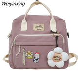 Weiyinxing Waterproof Schoolbags Female Multifunction Backpack Women Kawaii School Backpacks Fashion Cute Class Bookbag mochila