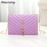 Weiyinxing Solid Color Fashion Shoulder Handbags Female Travel Luxury Cross Body Bag Casual PU Leather Ladies Shoulder Messenger Bag