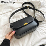 Weiyinxing Color Small PU Leather Shoulder Crossbody Sling Bags for Women 2023 Fashion Trendy Simple Luxury Brand Designer Handbags