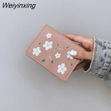 Weiyinxing Women Embroidery Short Wallet Female Large Capacity Coin Purse fold Card Holder Ladies Multifunction Fashion Purse