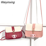 Weiyinxing Simply PU Leather Crossbody Bag For Women Summer Solid Color Shoulder Messenger Bag Lady Pendant Travel Small Handbag