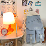 Weiyinxing Japanese College Style Modern Girl Backpack Fashion Large Capacity Teenagers Book Bag Waterproof Travelling Bag Schoolbag