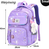 Weiyinxing New School Backpack 1 Grade 3 Years Cute Colorful School Bag for Girls Waterproof Children Kindergarten Small Backpack