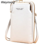 Weiyinxing Women's Small Crossbody Shoulder Bags PU Leather Female Cell Phone Pocket Bag Ladies Purse Card Clutches Wallet Messenger Bags