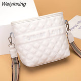 Weiyinxing Leather Shoulder Bag Designers Women Handbag Fashion Brand Female Bucket Bag Soft Natural Skin Ladies Crossbody Tote Sac