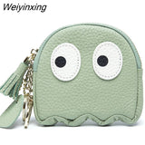 Weiyinxing Women Wallets Soft Genuine Leather Coin Bag Small Lovely Cowhide Wallets Card Holder Large Capacity Money Bag Portable Clutch