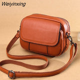 Weiyinxing Leather Women's Casual Fashion Bag Women Messenger Bag Small Shoulder Bag Crossbody Bags for Real Cowhide Women Handbags