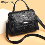 Weiyinxing Quality Crocodile Pattern Leather Women Handbags Luxury Brand Female Shoulder Bag Fashion Messenger Bag New Ladies Tote Sac