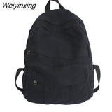 Weiyinxing Bag Student Shoulders Large Capacity Khaki Backpack Fashion Canvas Backpacks Female College Teen Computer Bag mochila