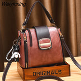 Weiyinxing trend handbags for women Vintage PU Leather Shoulder Hand Bag Ladies Daily Casual Crossbody Purses Female Messenger Bag