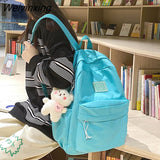 Weiyinxing Waterproof Nylon Women Backpack Female Classic Shoulder Bag Fashion Schoolbag for Teenage Girl Backpacks Travel Bag Bookbag