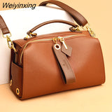 Weiyinxing Quality Solid Color Leather Shoulder Crossbody Bag For Women 2023 Luxury Women's Handbag Designer Female Messenger Tote Sac