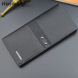 Weiyinxing Men Wallets Large Capacity PU Leather Purses Male Long Design Purses Fashion Money Bag Solid Coin Card Holders Dropshipping New