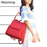 Weiyinxing Backpack Fashion Oxford cloth Women Backpack Teenager Girl New Trend Student Schoolbags Multi-pocket Shoulder Bags Female